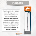 Kit 10 Bisturi Goiva 206 Removedor Cutícula Unha Manicure Podologia Profissional Aço Inox Monolo - Imagem 3