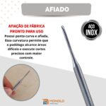 Kit 3 Bisturi Goiva 206 Removedor Cutícula Unha Manicure Podologia Profissional Aço Inox Monolo - Imagem 9