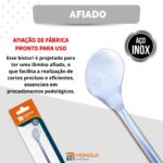 Kit c/ 5 Bisturi 222 Calosidade Podologia Unha manicure pedicure Pés Aço Inox Premium - Imagem 4