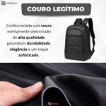 Mochila Couro Legítimo Masculina Executiva Notebook Luxo - Imagem 6