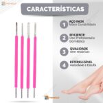 Kit Bisturi Podólogo 206 208 214 254 Silicone Desencravar Unha Manicure Removedor Cutícula Aço Inox - Imagem 9