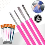 Kit Bisturi Podólogo 206 208 214 254 Silicone Desencravar Unha Manicure Removedor Cutícula Aço Inox