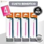 Kit Bisturi Podólogo 206 208 214 254 Silicone Desencravar Unha Manicure Removedor Cutícula Aço Inox - Imagem 2