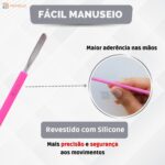 Kit Bisturi Podólogo 206 208 214 254 Silicone Desencravar Unha Manicure Removedor Cutícula Aço Inox - Imagem 3