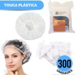 300 Toucas Plástica Descartável Banho Cabelo Sanfonada hotel motel Salão Beleza SPA
