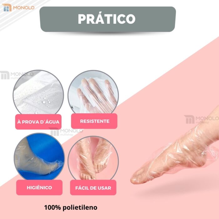 Kit 100 Bota Plástica Descartável + Raspador Espátula Bisturi Pés Podóloga elimina Pele Morta Calo - Image 2