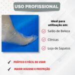 Kit 100 Bota Plástica Descartável + Raspador Espátula Bisturi Pés Podóloga elimina Pele Morta Calo - Imagem 5