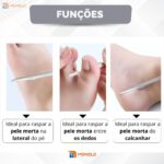 Kit 100 Bota Plástica Descartável + Raspador Espátula Bisturi Pés Podóloga elimina Pele Morta Calo - Imagem 6
