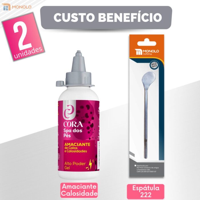 Kit Amaciante Calos Gel + Espátula Bisturi ref. 222 SPA Pés Podóloga Pedicure - Image 7