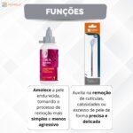 Kit Amaciante Calos Gel + Espátula Bisturi ref. 222 SPA Pés Podóloga Pedicure - Imagem 5