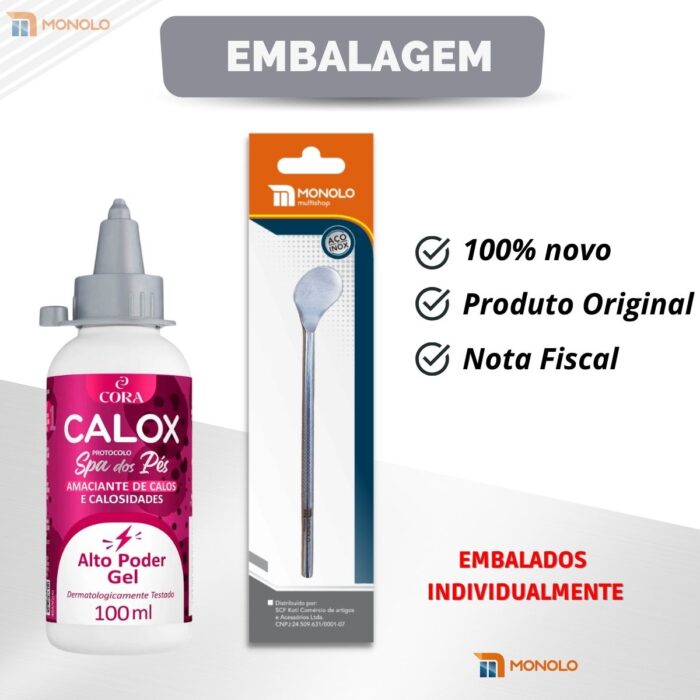 Kit Amaciante Calos Gel + Espátula Bisturi ref. 222 SPA Pés Podóloga Pedicure - Image 8