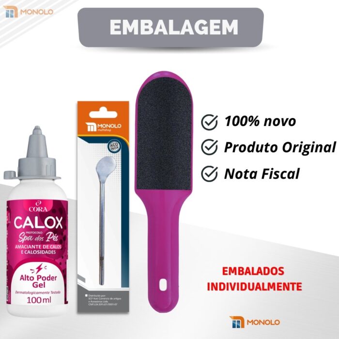 Kit Amaciante Calos Gel + Espátula Bisturi 222+ Lixa SPA Pés Podóloga Pedicure - Image 8