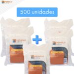 500 Toucas Plástica Descartável Banho Cabelo Sanfonada hotel motel salão de beleza SPA - Imagem 3