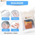 500 Toucas Plástica Descartável Banho Cabelo Sanfonada hotel motel salão de beleza SPA - Imagem 2