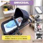 Colchonete p/ Carrinho Bebê Moisés Capa Removível Universal ninho mini Berço redutor Macio Monolo - Imagem 9