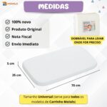Colchonete p/ Carrinho Bebê Moisés Capa Removível Universal ninho mini Berço redutor Macio Monolo - Imagem 10
