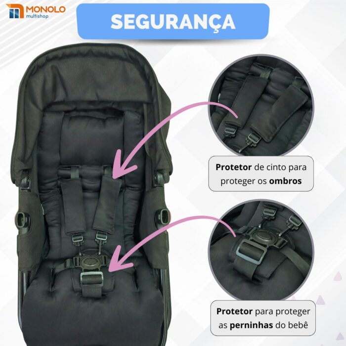 Colchonete Carrinho Bebê Almofadada Protetor Universal Macia Monolo - Image 2