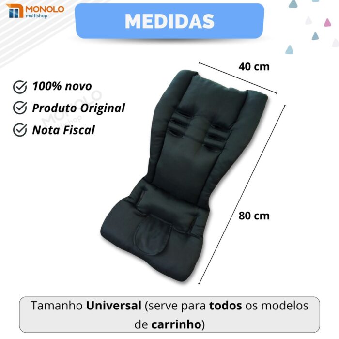Colchonete Carrinho Bebê Almofadada Protetor Universal Macia Monolo - Image 5