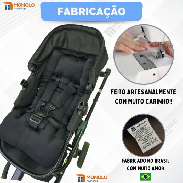 Colchonete Carrinho Bebê Almofadada Protetor Universal Macia Monolo - Image 6