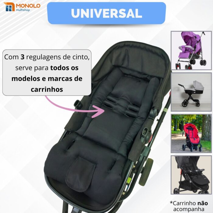 Colchonete Carrinho Bebê Almofadada Protetor Universal Macia Monolo - Image 10