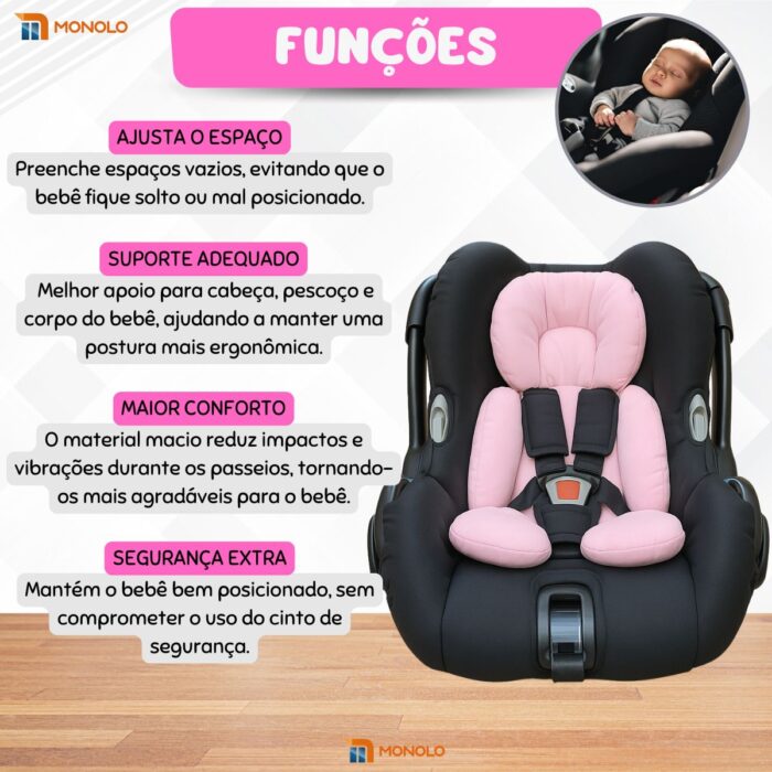 Redutor Bebê Conforto Almofada Protetor Pescoço Carrinho Ninho Moisés Cadeirinha Colchonete Universal - Image 2