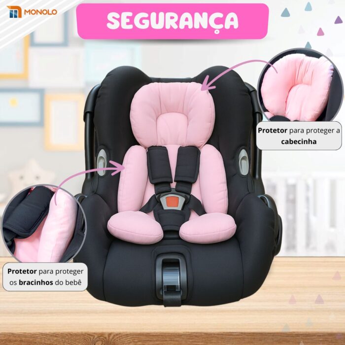 Redutor Bebê Conforto Almofada Protetor Pescoço Carrinho Ninho Moisés Cadeirinha Colchonete Universal - Image 6