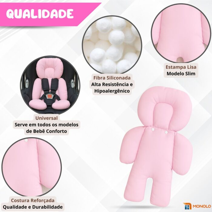Redutor Bebê Conforto Almofada Protetor Pescoço Carrinho Ninho Moisés Cadeirinha Colchonete Universal - Image 5