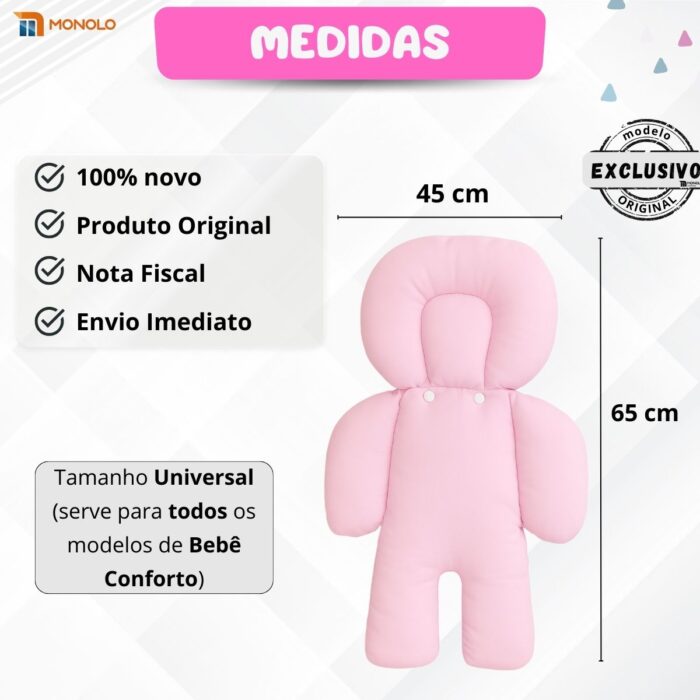 Redutor Bebê Conforto Almofada Protetor Pescoço Carrinho Ninho Moisés Cadeirinha Colchonete Universal - Image 10