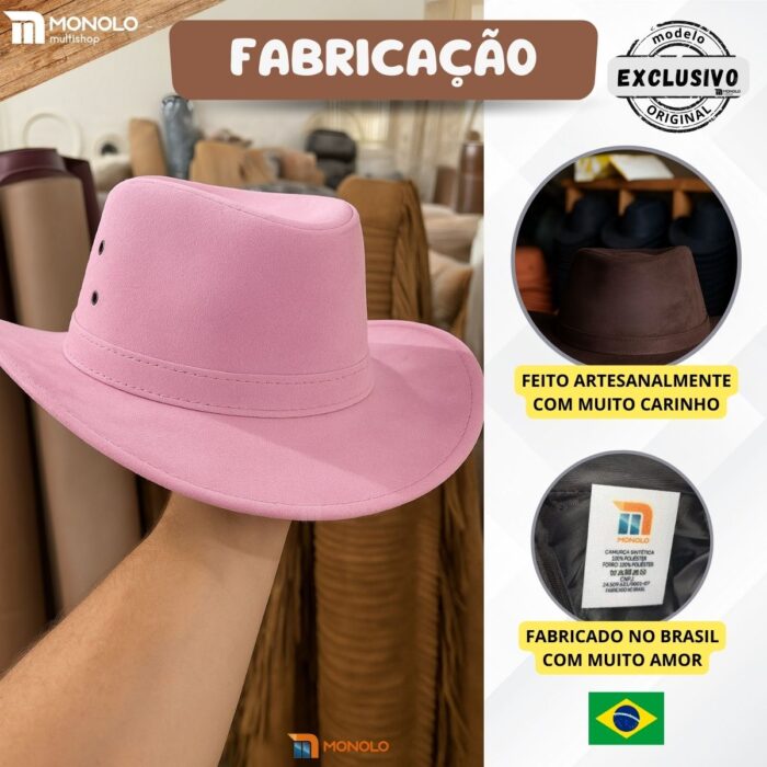 Chapéu Infantil Country Festa Junina Rodeio Menino Menina Cowboy Peão Boiadeira MONOLO - Image 4