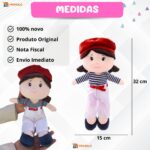 Boneca Pano Infantil Menina Maitê Antialérgico e Lavável - Imagem 9