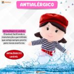 Boneca Pano Infantil Menina Maitê Antialérgico e Lavável - Imagem 8