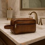 Necessaire Masculina Grande Organizadora Couro bolsa porta objeto Viagem Trabalho Academia - Imagem 10