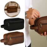 Necessaire Masculina Grande Organizadora Couro bolsa porta objeto Viagem Trabalho Academia