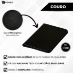 Carteira Porta Cartão Masculina Couro Legítimo Pequena Slim Carteira Porta Cartão Masculina Couro Legítimo Pequena Slim - Imagem 4