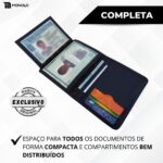 Carteira Porta Cartão Masculina Couro Legítimo Pequena Slim Carteira Porta Cartão Masculina Couro Legítimo Pequena Slim - Imagem 5