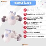 Cavalo Pocotó Pelúcia Infantil Antialérgico Macio Fofinho Brinquedo Criança - Imagem 3