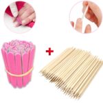 Kit 100 Lixas de Unha Mini + 100 Palitos Manicure Pedicure Descartável - Imagem 8