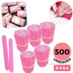 500 Lixas de Unha Mini Descartáveis Manicure Pedicure Profissional Atacado
