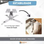 Suporte Projetor de Teto Parede Datashow Universal Até 25kg - Imagem 8
