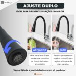 Torneira Cozinha Parede Gourmet Flexível Aço Inox Fácil Instalação Super Resistência Luxo Premium - Imagem 2