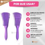 Kit 20 Escova Pente Polvo Cabelo Cacheado Crespo Desembaraçar Encaracolado Cachos Atacado - Imagem 4