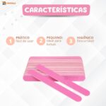 600 Lixas de Unha Mini Descartáveis Manicure Pedicure Profissional 8 cm - Imagem 2