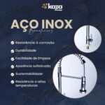 Torneira Cozinha Bancada Gourmet Cromado Flexível Inox Mola Design Moderno Fácil Instalação Luxo - Imagem 10