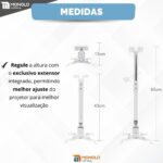 Suporte Projetor de Teto Parede Datashow Universal Até 25kg - Imagem 10