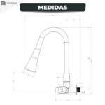 Torneira Cozinha Parede Gourmet Flexível Aço Inox Fácil Instalação Super Resistência Luxo Premium - Imagem 10
