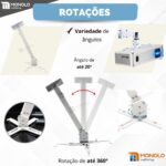 Suporte Projetor de Teto Parede Datashow Universal Até 25kg - Imagem 3