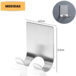 Kit 5 Gancho Parede Suporte Cabide Adesivo Alta Aderência Metal Aço Inox - Imagem 10