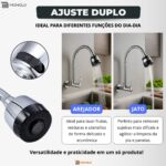Torneira Cozinha Parede Gourmet Cromado Aço Inox Econômica Fácil Instalação Super Resistente Luxo - Imagem 2