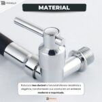 Torneira Cozinha Parede Gourmet Flexível Aço Inox Fácil Instalação Super Resistência Luxo Premium - Imagem 4