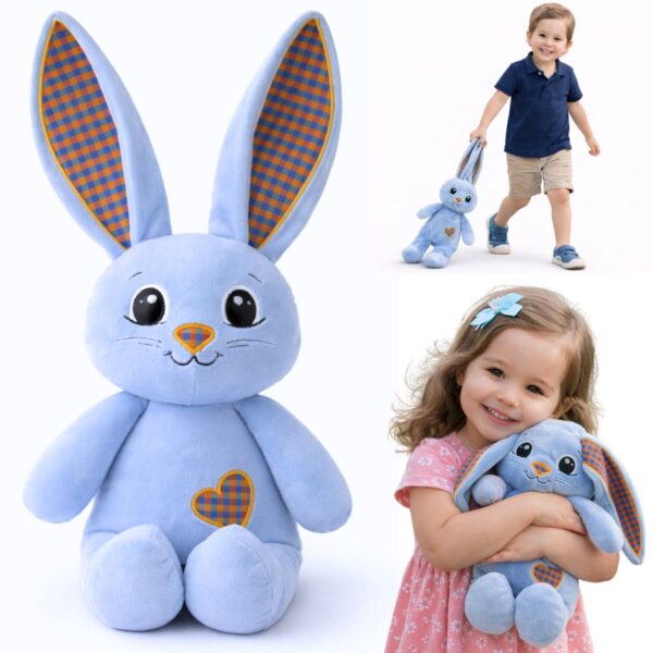 Coelho Pelúcia Infantil Coelhinho Orelha Grande Orelhudo Fofinho Macio Bebê Naninha Presente Monolo